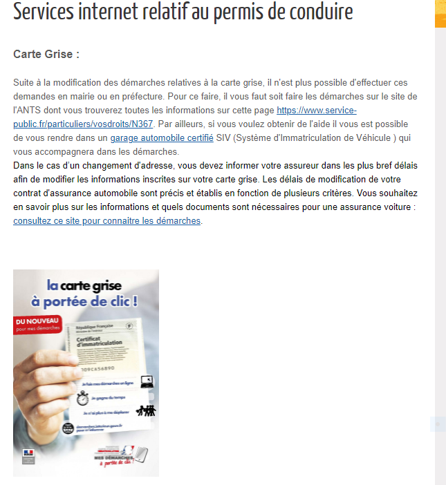 CARTE GRISE