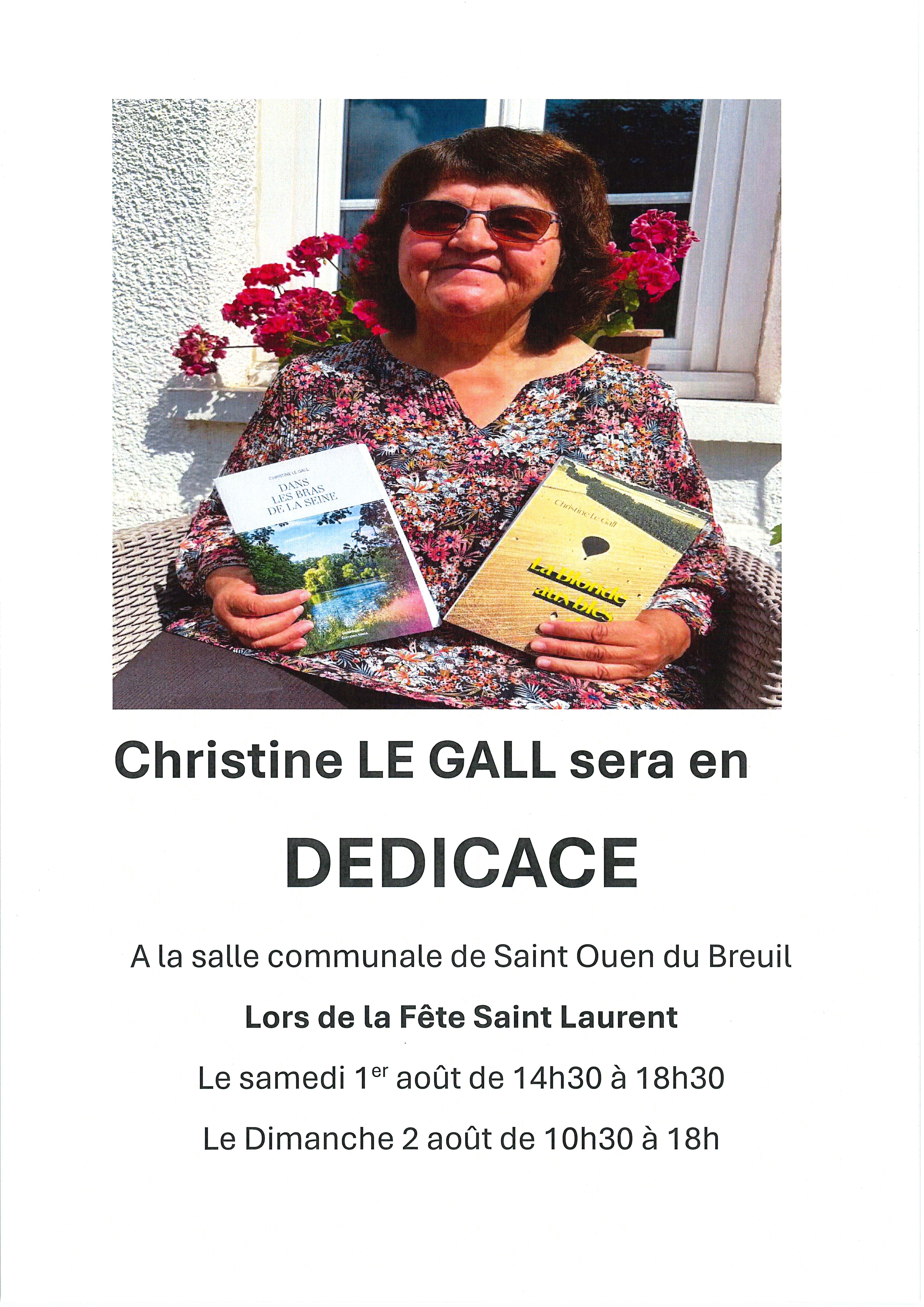 Dédicace Mme Christine LE GALL