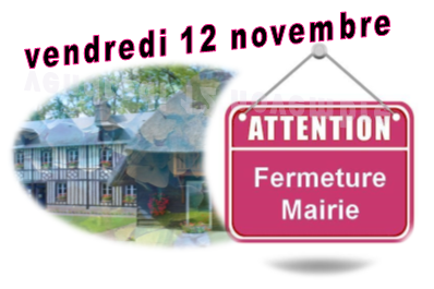 12 nov fermeture