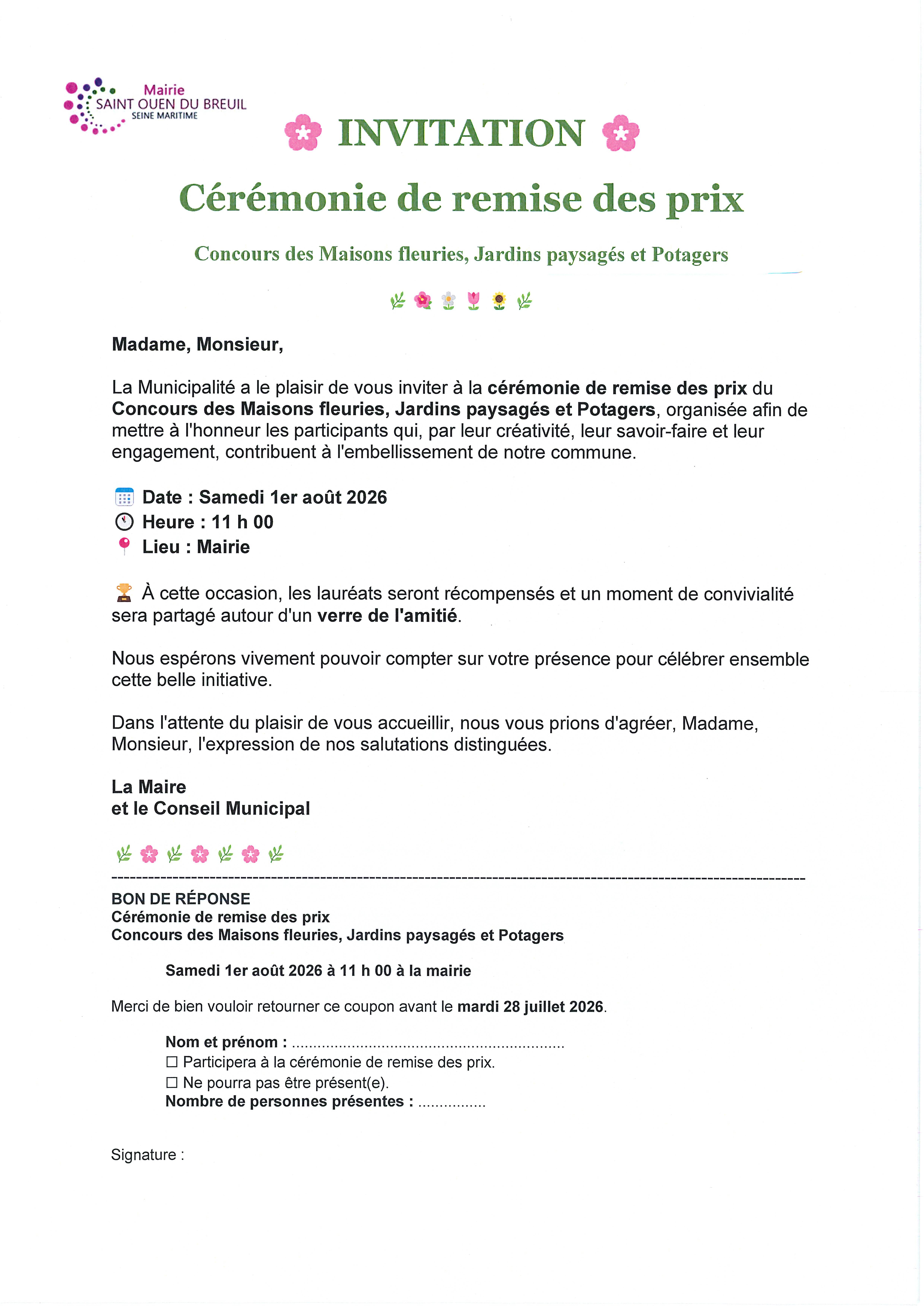 invitation remise des prix 2026